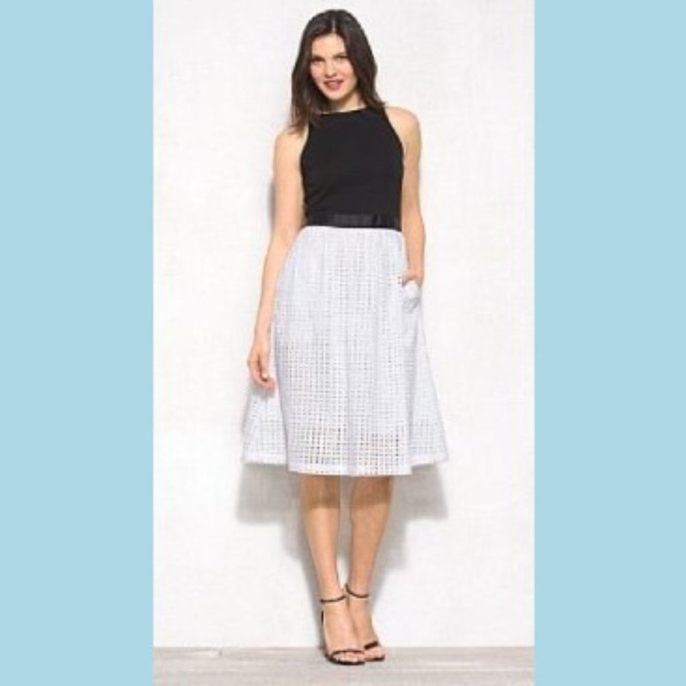 New Mixt HEIDI WEISEL black White Eyelet Dress 8
